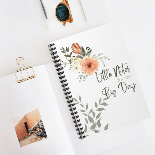 Custom "Little Notes for the Big Day" Wedding Planning Notebook and Journal