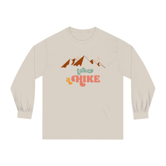 Take a Hike Unisex Long Sleeved Crewneck Novelty Shirt