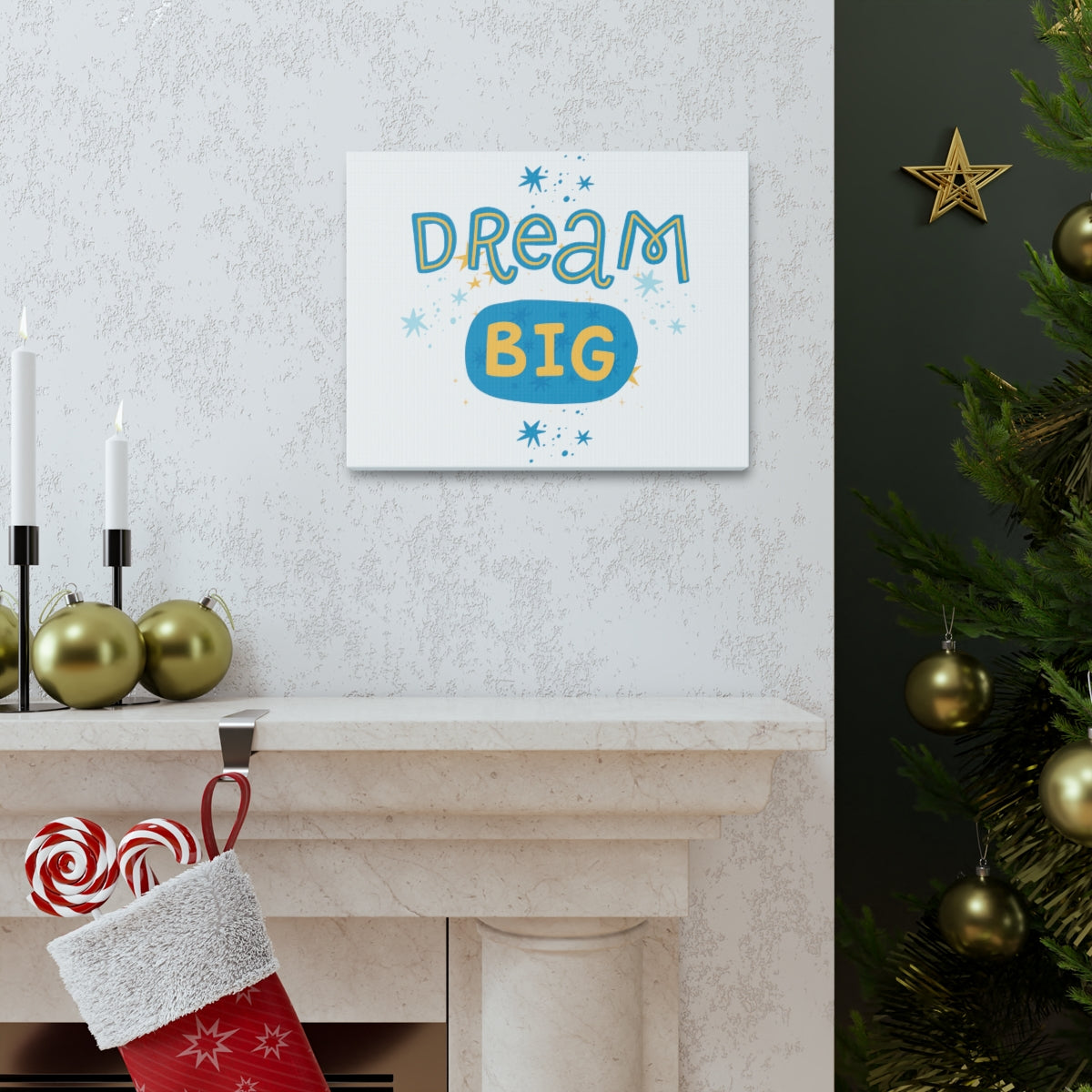 “Dream Big” Canvas Wrap Print, Nursery/Baby Decor, 4 Sizes