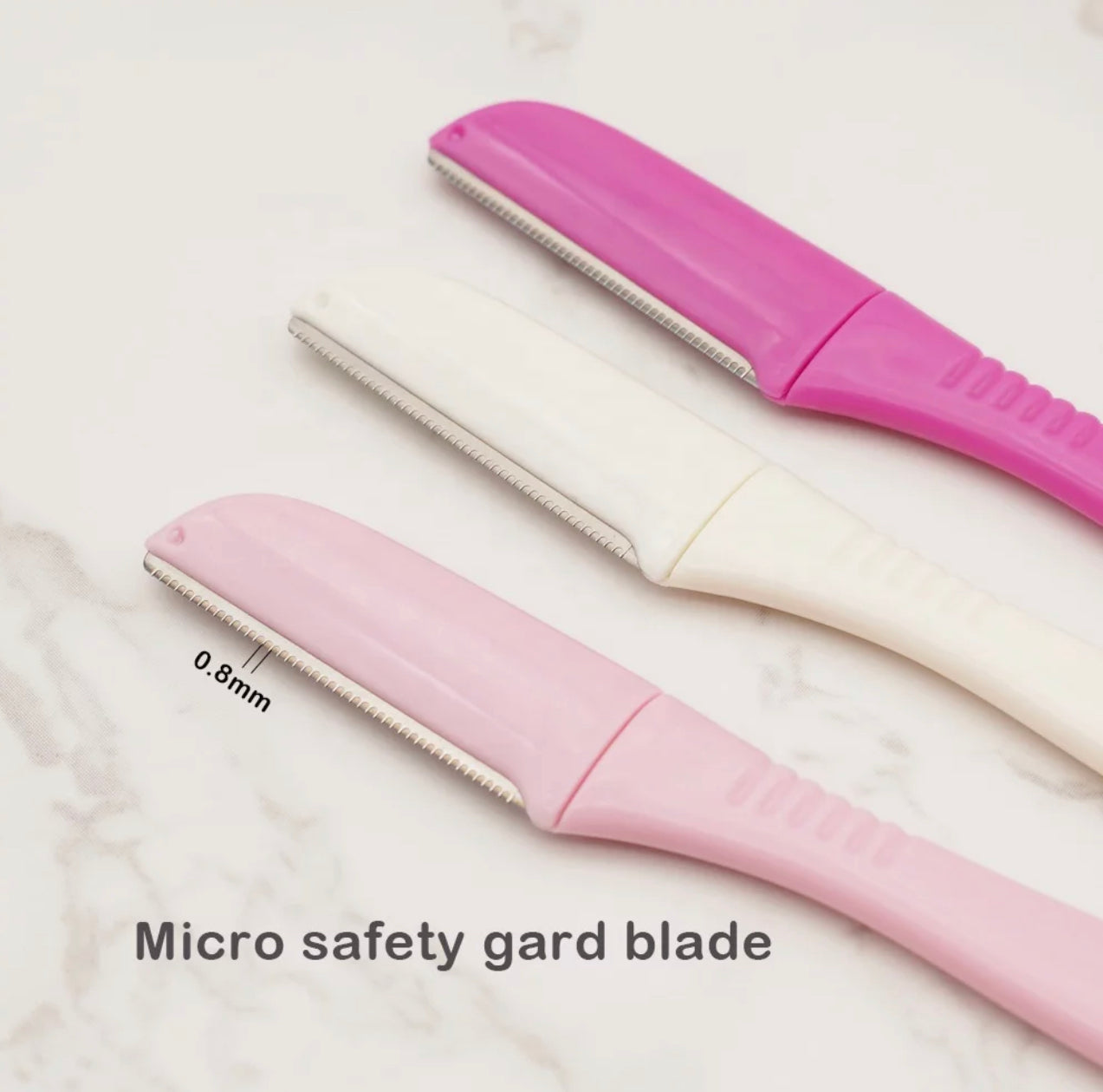 Stainless Steel Sharp Safe Blade Brow/Facial Razor for Women (3-Pack)