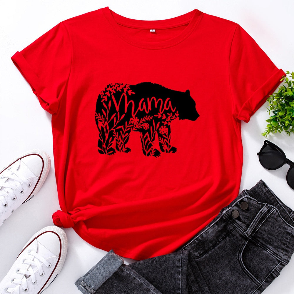 Mama Bear Graphic Short Sleeve T-Shirt