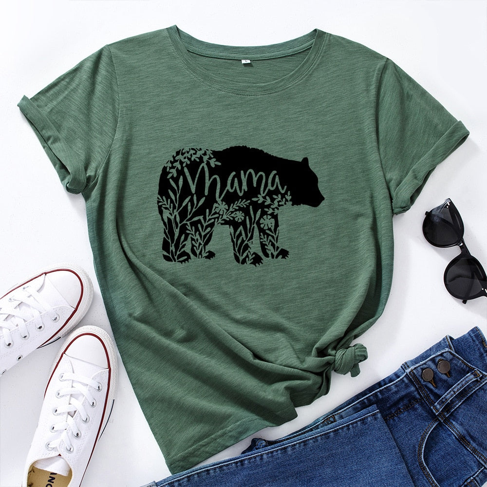 Mama Bear Graphic Short Sleeve T-Shirt