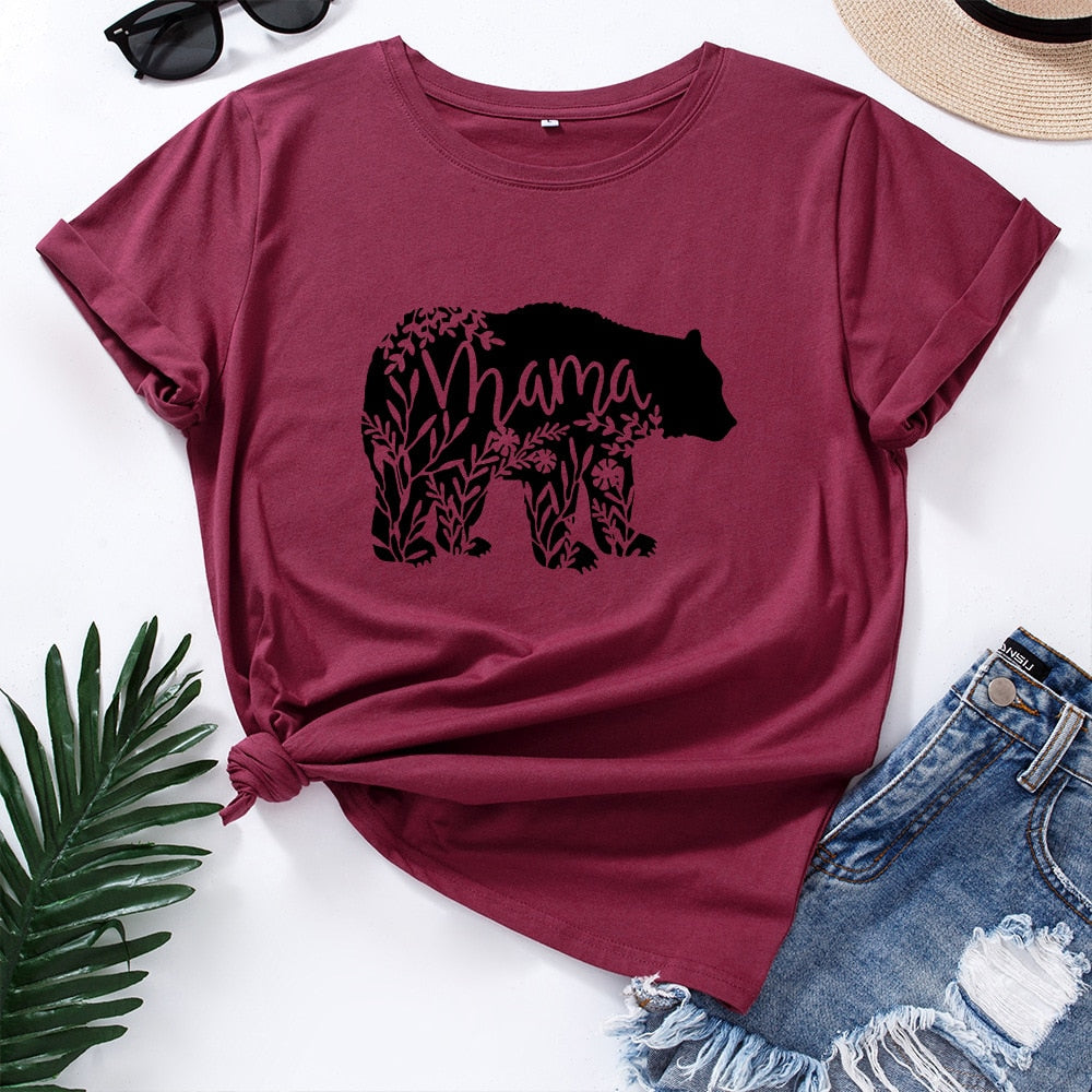 Mama Bear Graphic Short Sleeve T-Shirt