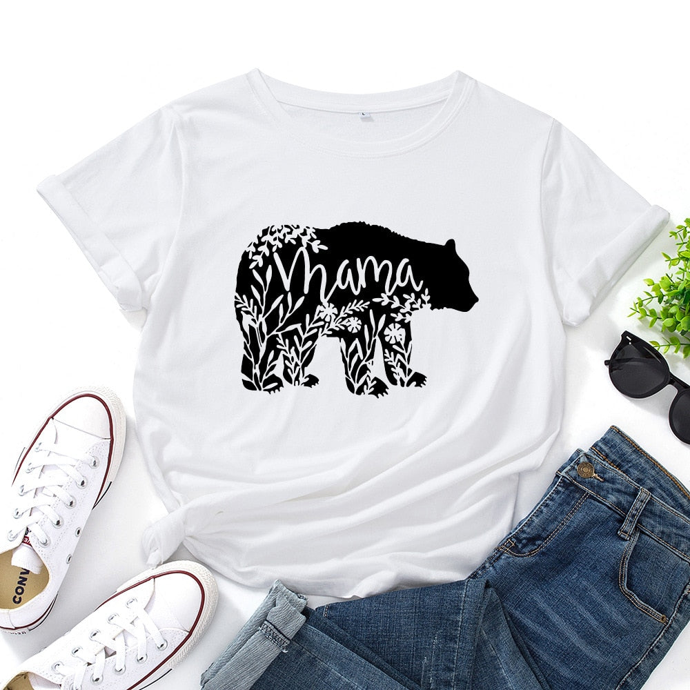 Mama Bear Graphic Short Sleeve T-Shirt