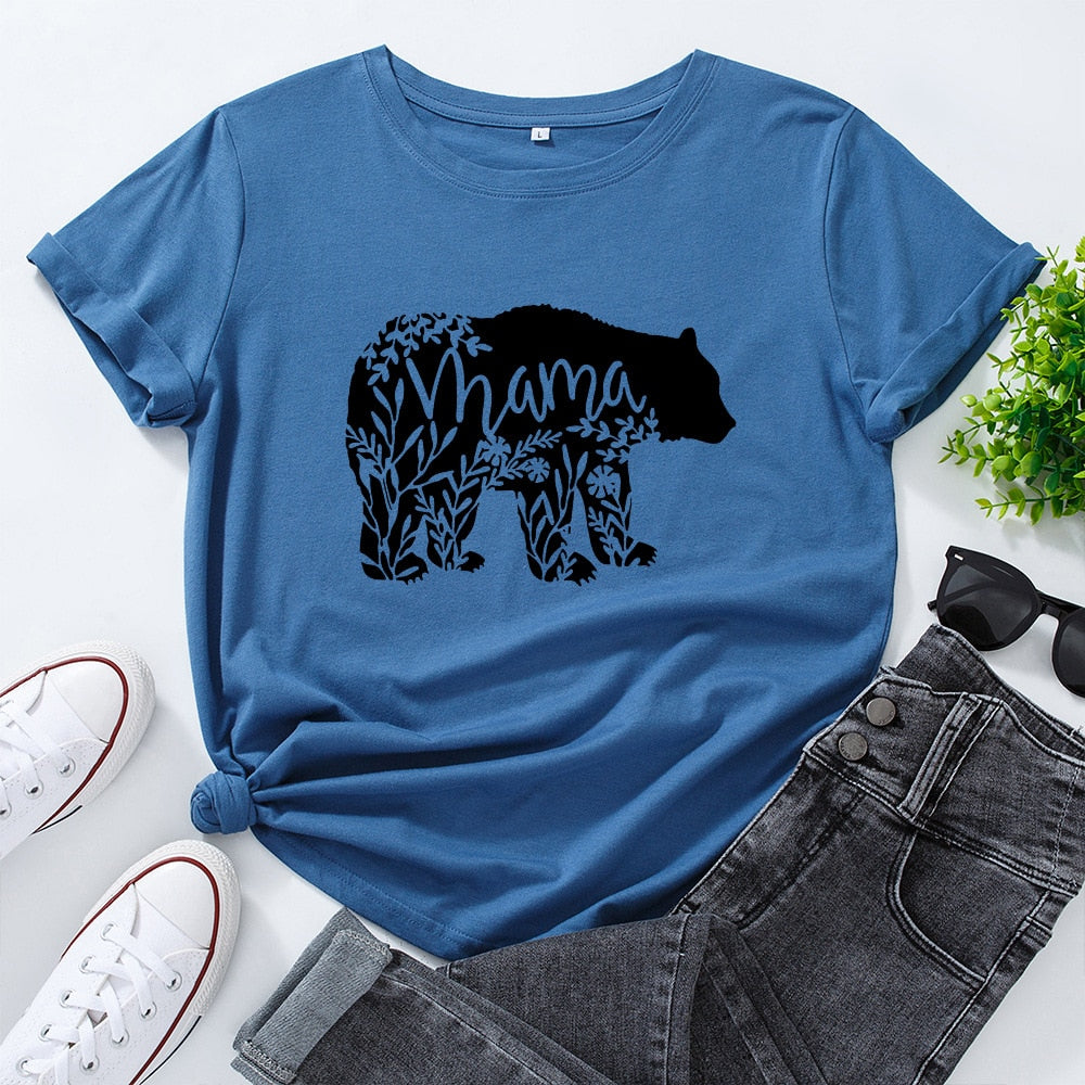 Mama Bear Graphic Short Sleeve T-Shirt