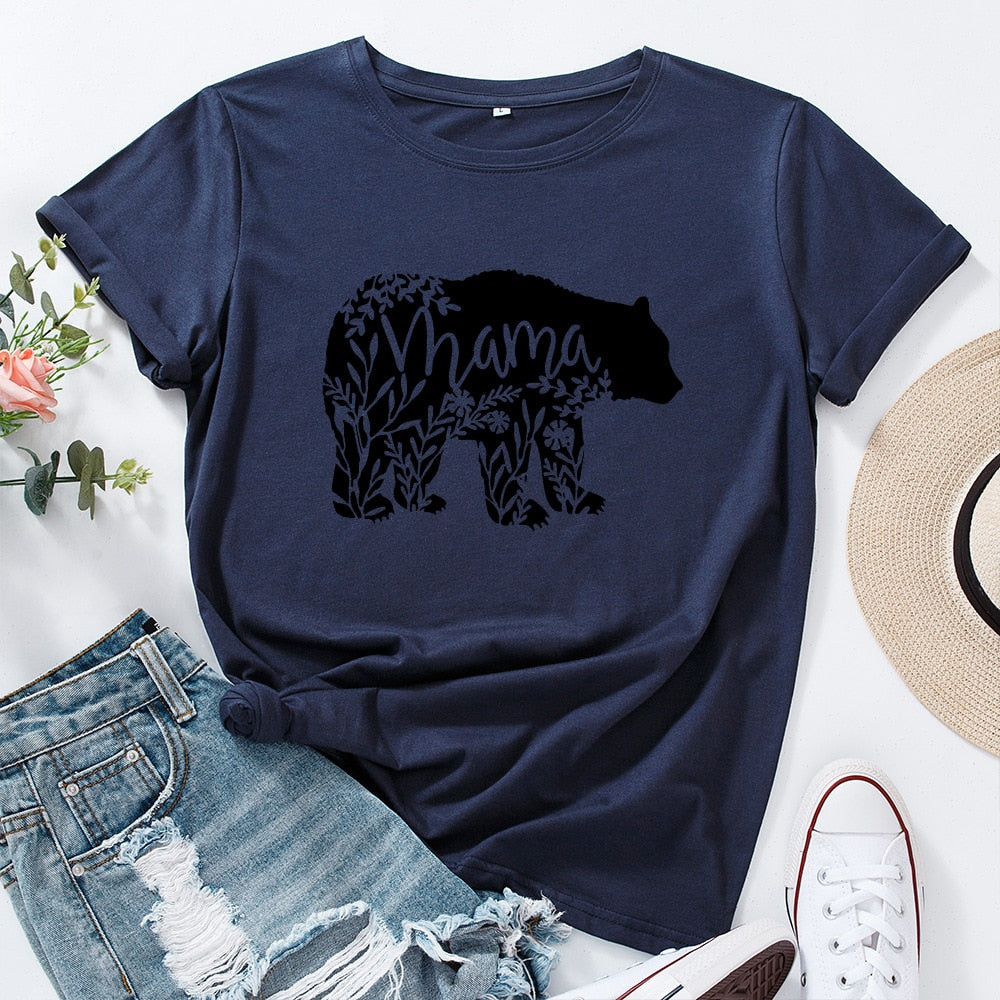 Mama Bear Graphic Short Sleeve T-Shirt