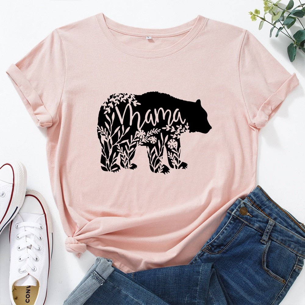 Mama Bear Graphic Short Sleeve T-Shirt