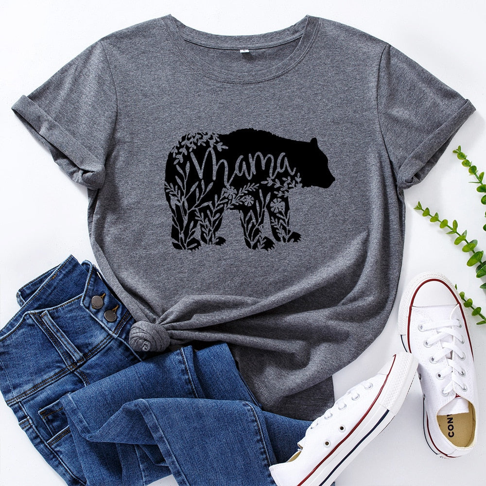 Mama Bear Graphic Short Sleeve T-Shirt