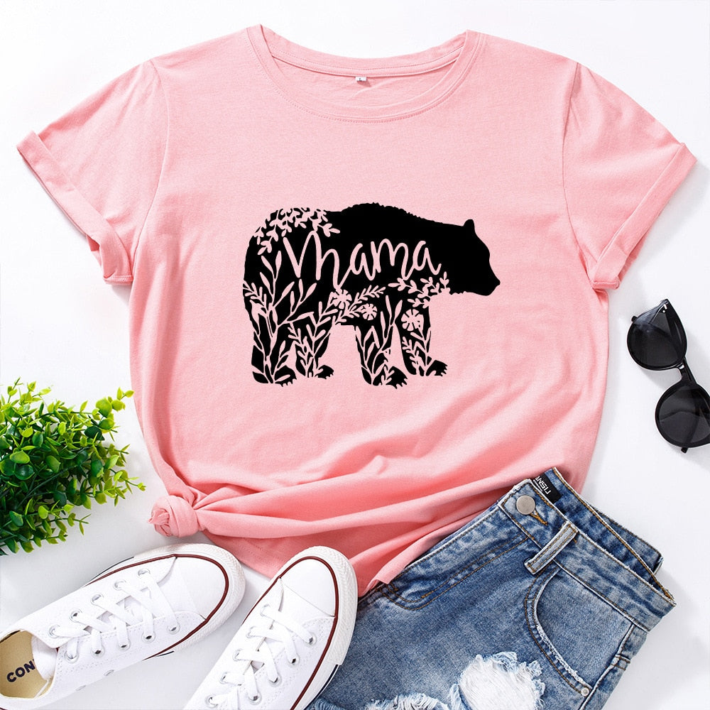 Mama Bear Graphic Short Sleeve T-Shirt