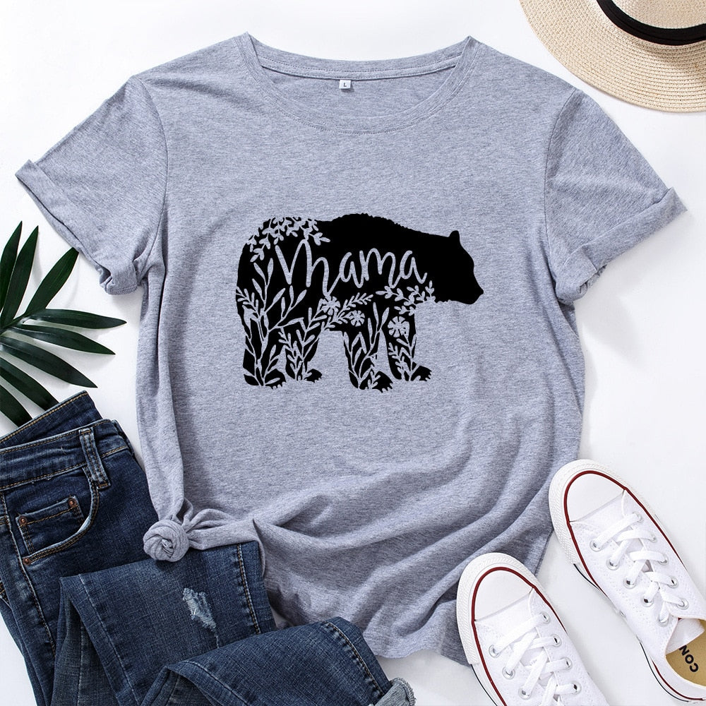 Mama Bear Graphic Short Sleeve T-Shirt