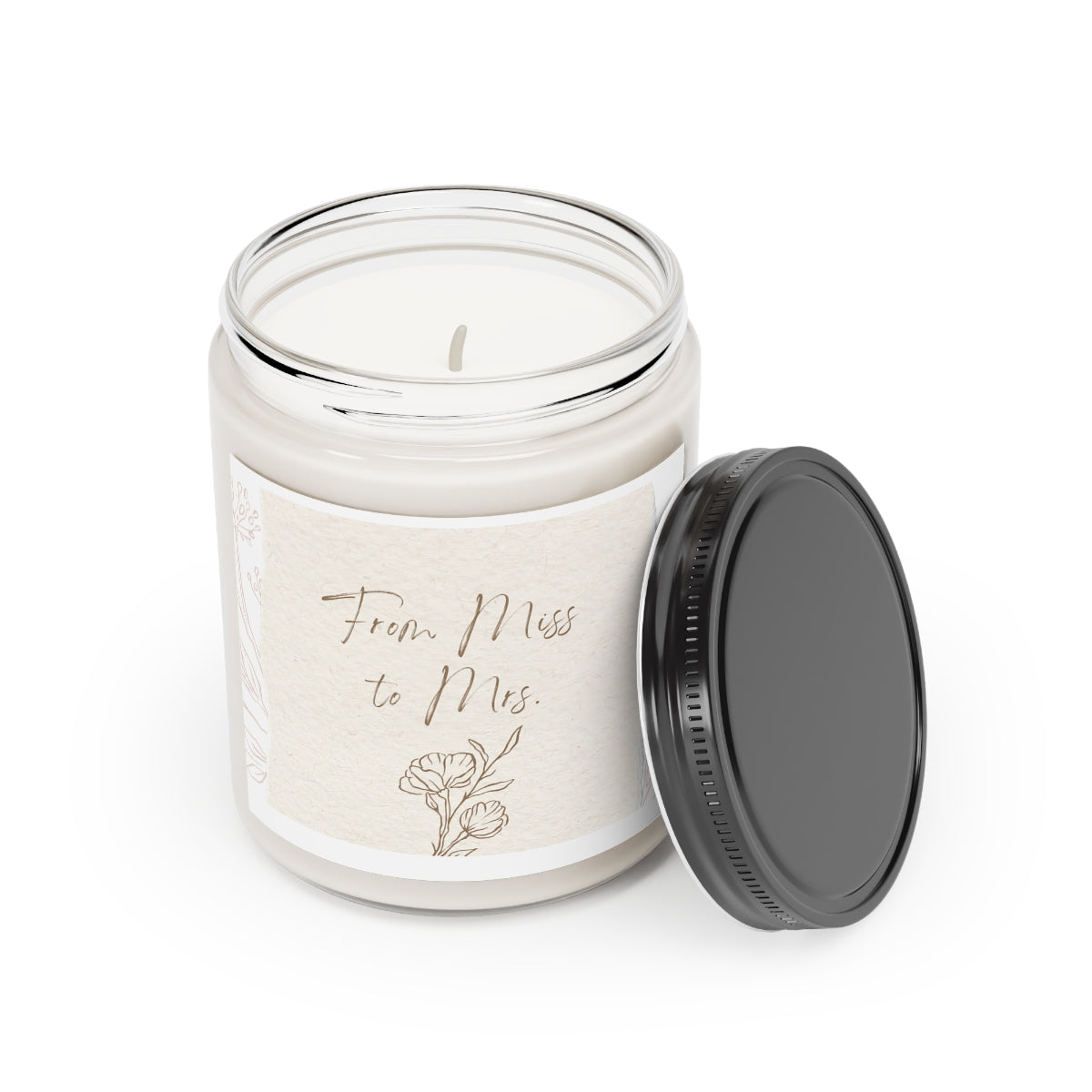 Scented "From Miss to Mrs." Soy Candle, 9oz/Bridal Shower/Bride-to-Be/Engagement