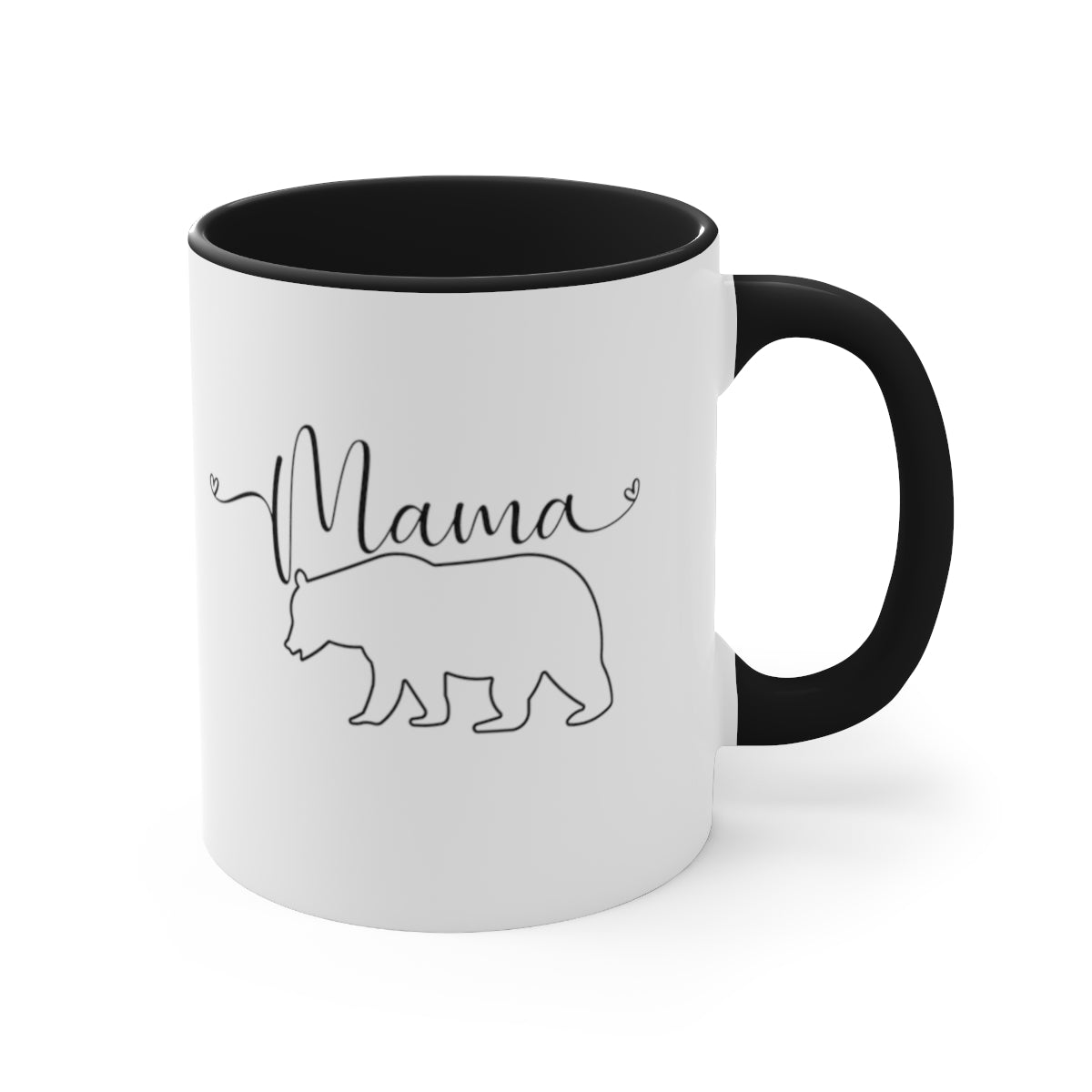 Mama Bear 11oz Black Accent Mug