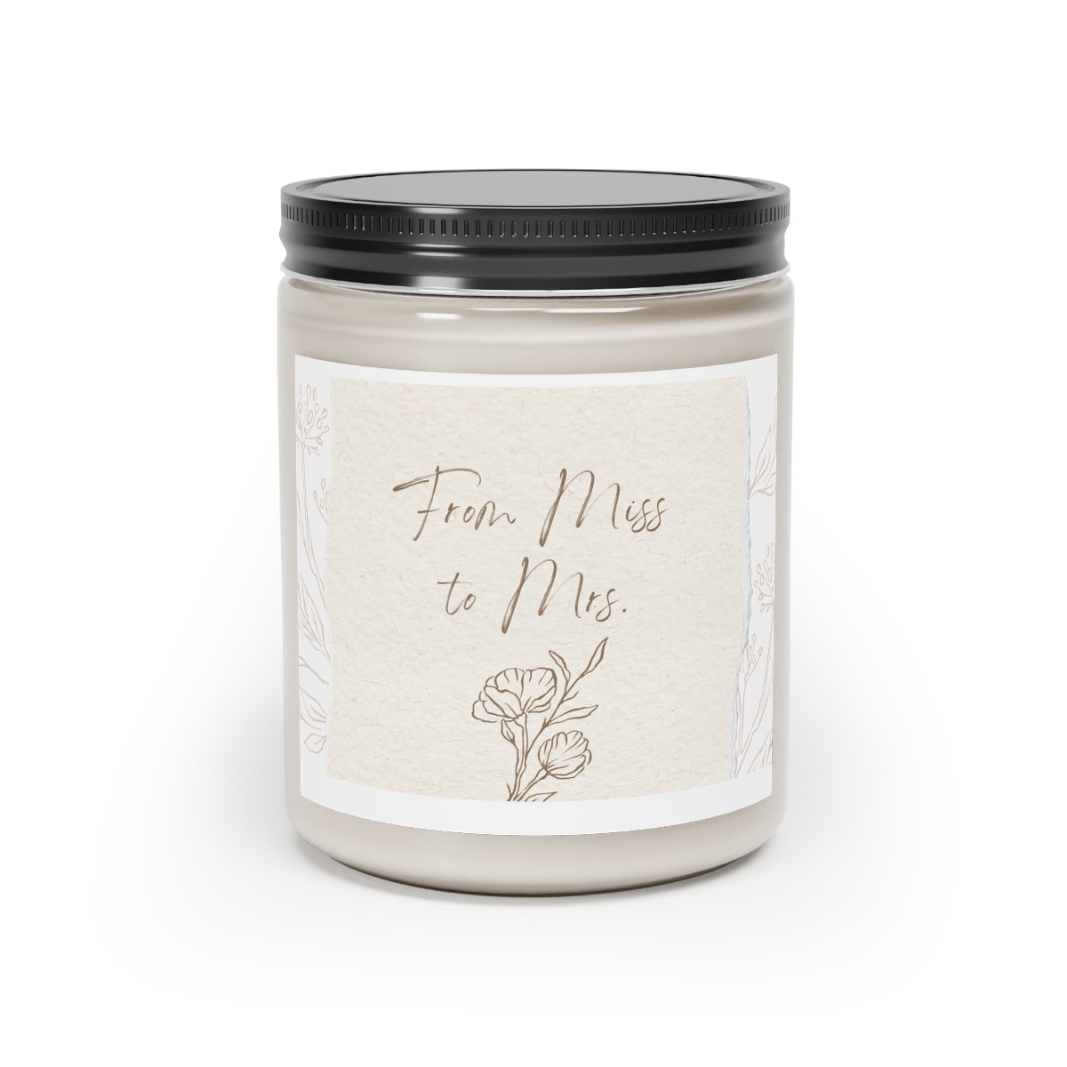 Scented "From Miss to Mrs." Soy Candle, 9oz/Bridal Shower/Bride-to-Be/Engagement